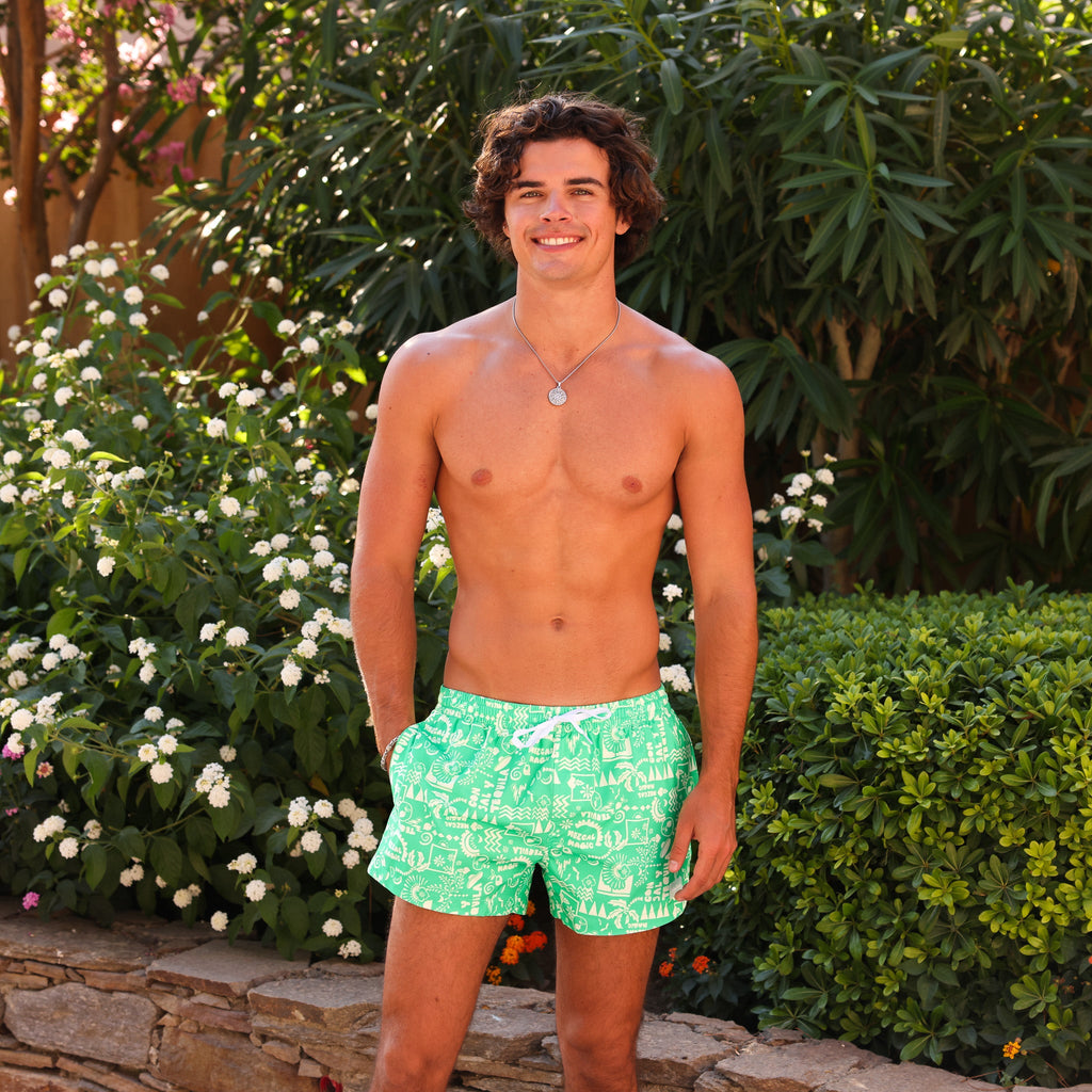 Men's 4" Stretch Swim Trunks - Sol Dia