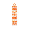 Chevron Knit Midi Dress - Dreamsicle