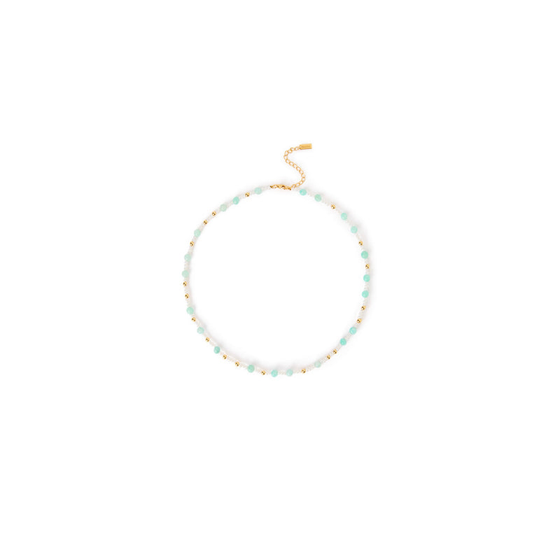 Beaded Gem Necklace - Amazonite