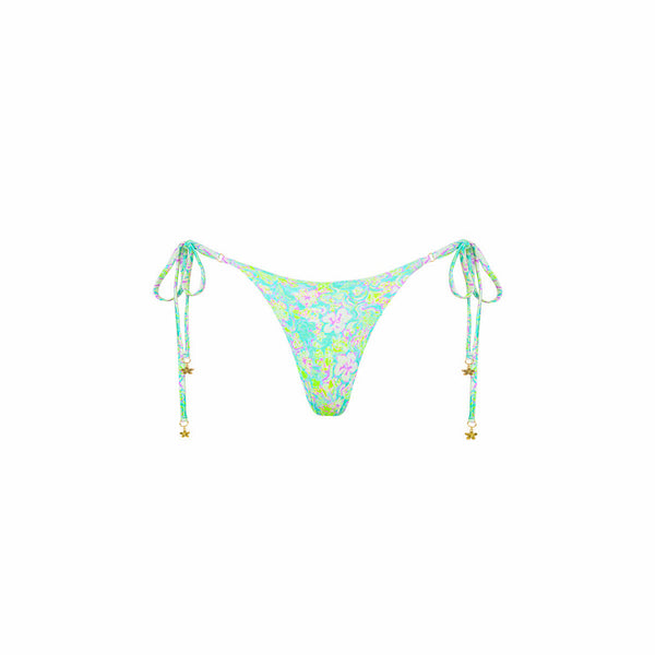 Thong Tie Side Bikini Bottom - Hibiscus Fizz