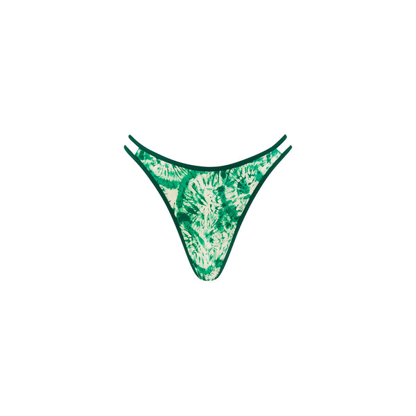 Twin Strap Cheeky Bikini Bottom - Emerald Tides