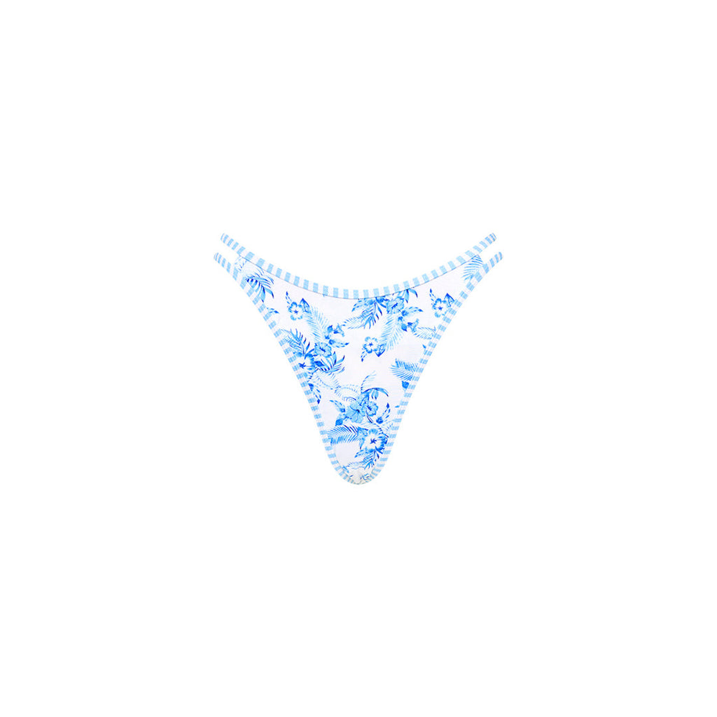 Twin Strap Cheeky Bikini Bottom - Vintage Paradise