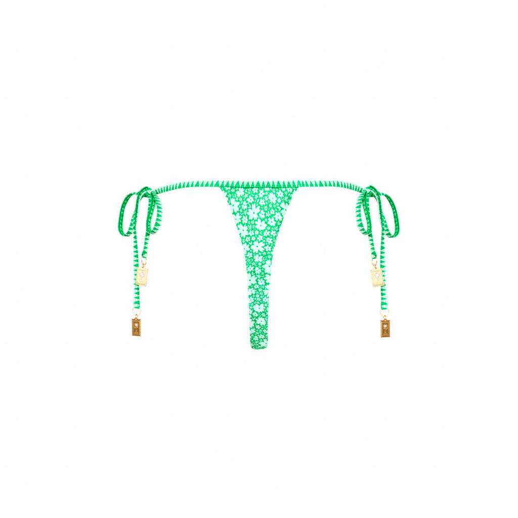 Micro Thong Tie Side Bikini Bottom - Tequila Spritz