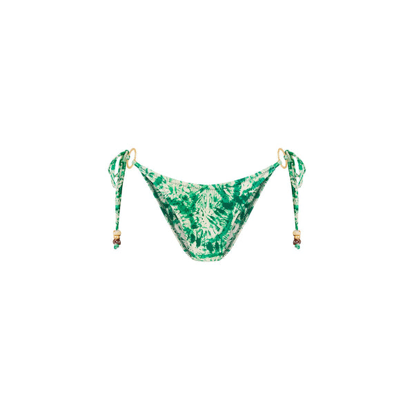 Ring Cheeky Tie Bikini Bottom - Emerald Tides