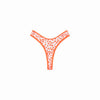 High Leg Thong Bikini Bottom - Orange Fantasy