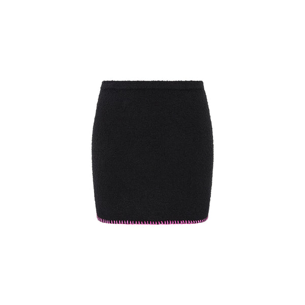 Classic Knit Mini Skirt - Black