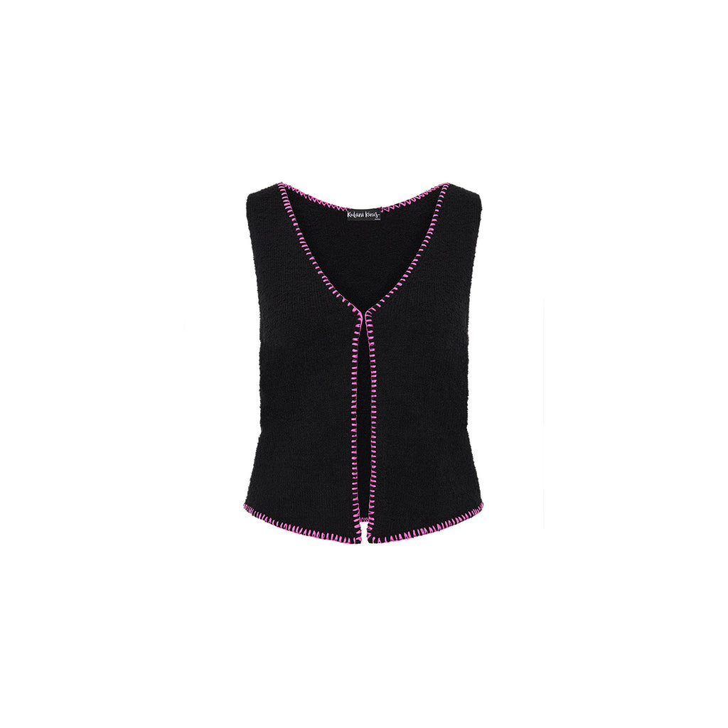 Classic Knit Vest - Black