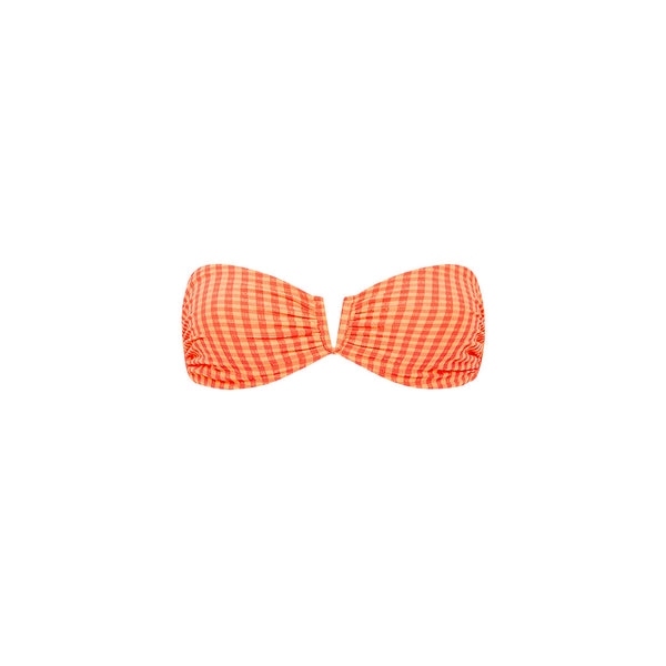 V Strapless Bandeau Bikini Top - Honeysuckle