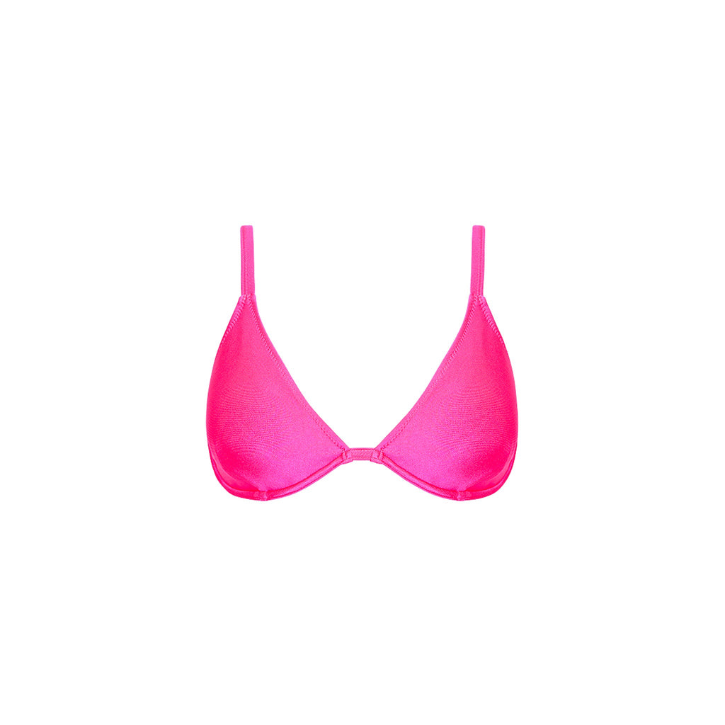 Underwire Triangle D+ Cup Bikini Top - Posh Pink