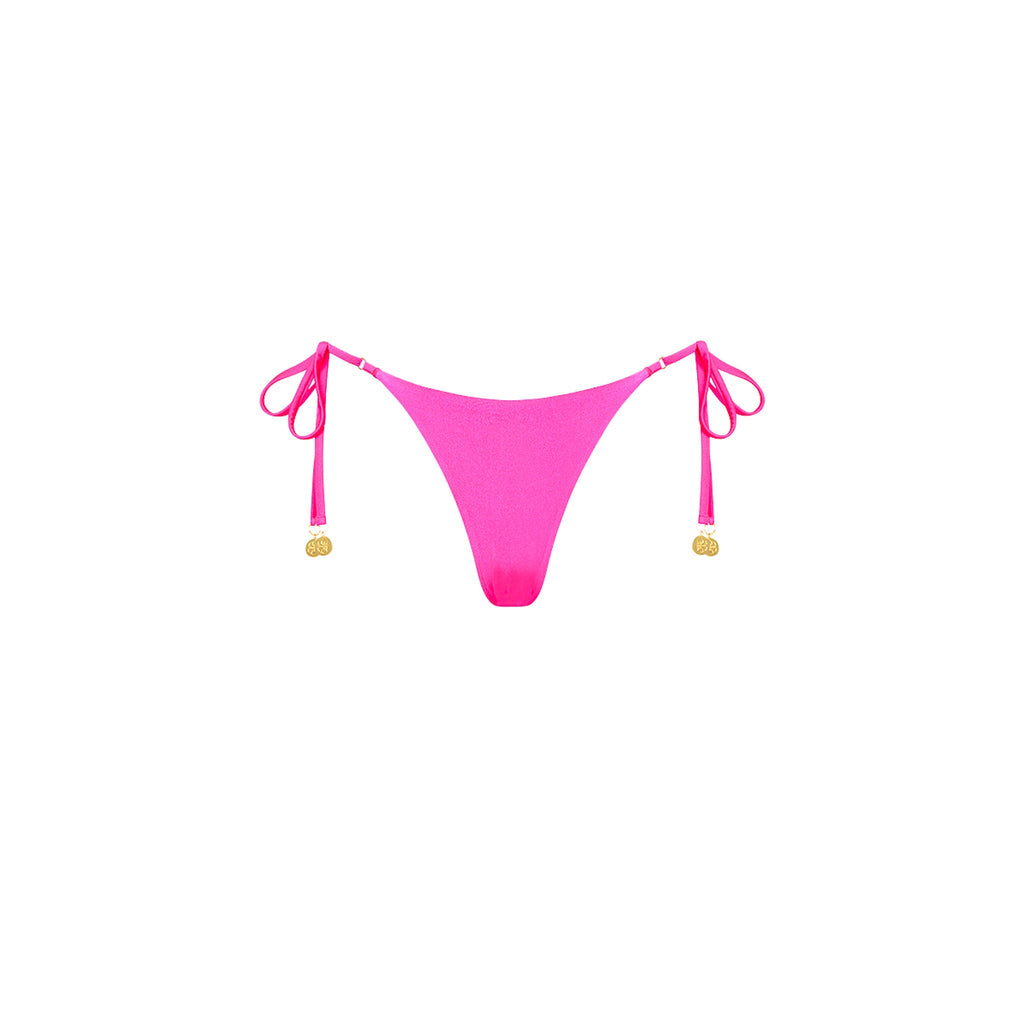 Thong Tie Side Bikini Bottom - Posh Pink