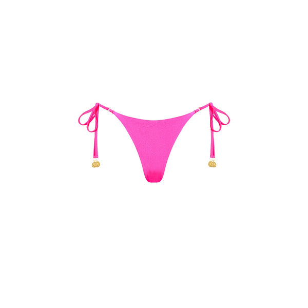 Thong Tie Side Bikini Bottom - Posh Pink