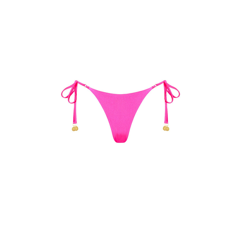 Thong Tie Side Bikini Bottom - Posh Pink