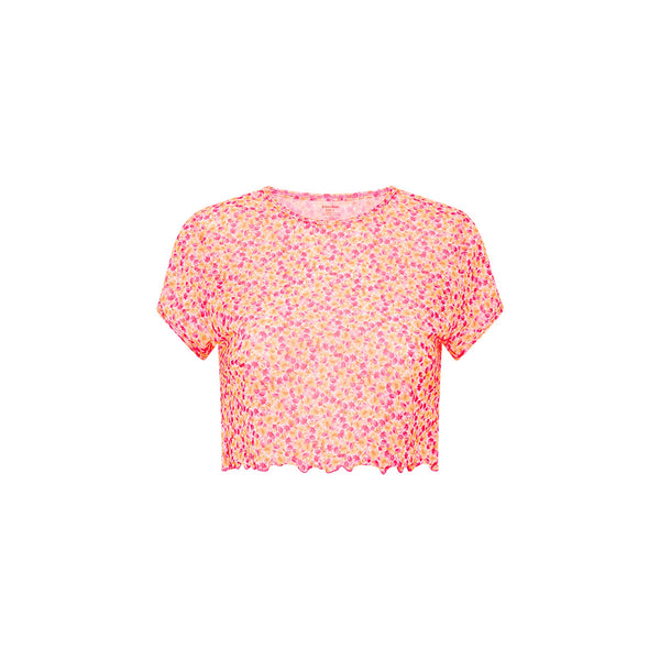 Mesh Cropped Tee - Sherbet Shimmer