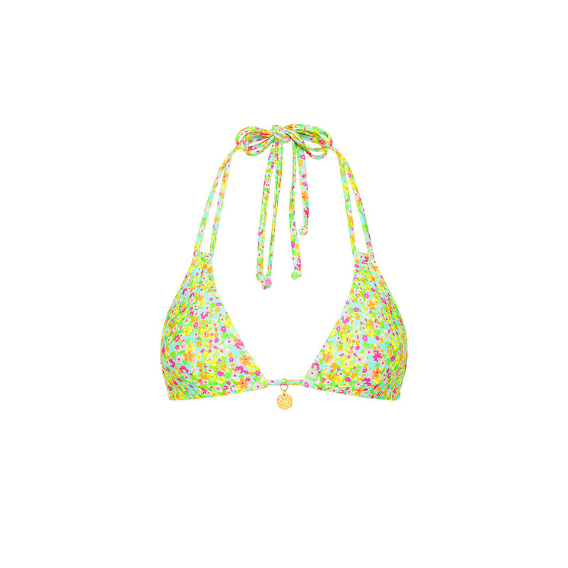 Halter Bralette Bikini Top - Wild Flower