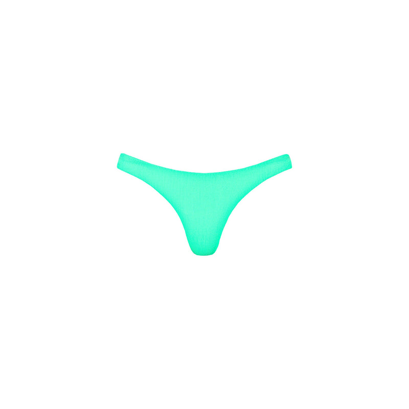 Minimal Cheeky Bikini Bottom - Turquoise Mint Ribbed