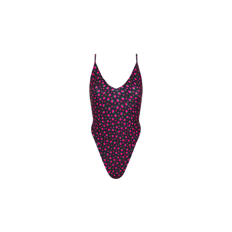 Plunge Cross Back One Piece - Ruby Kisses