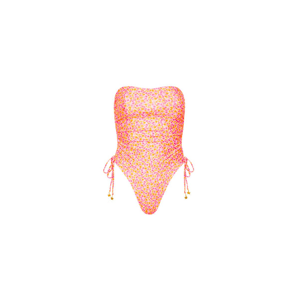 Ruched Bandeau One Piece - Sherbet Shimmer