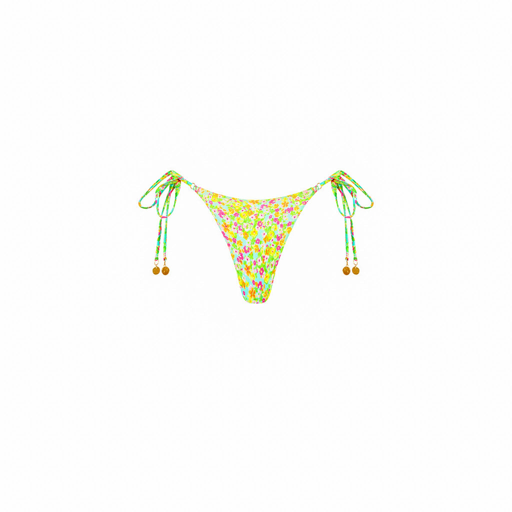 Thong Tie Side Bikini Bottom - Wild Flower