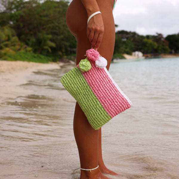 Straw Raffia Pouch - Happy Horizon