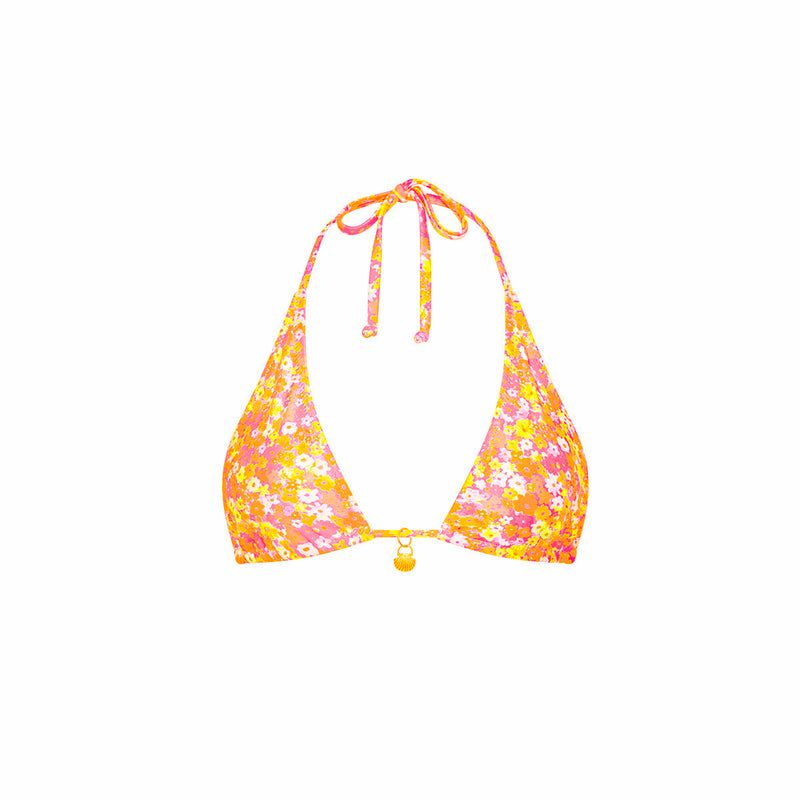 Classic Tie Halter Bikini Top - Mimosa Meadows