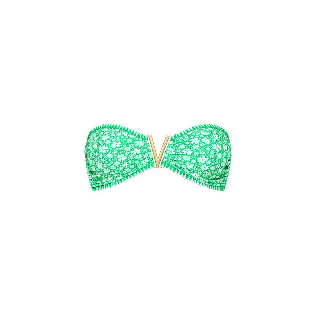 Mega V Strapless Bandeau Bikini Top - Tequila Spritz