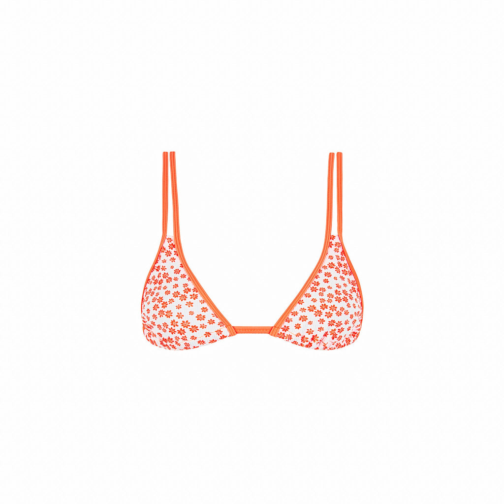 Twin Strap Bralette Bikini Top - Orange Fantasy