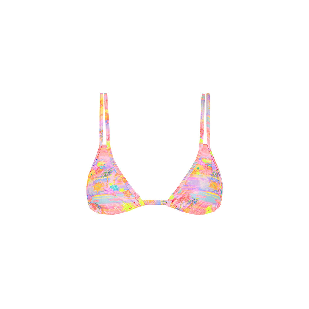 Twin Strap Bralette Bikini Top - Sunset Universe